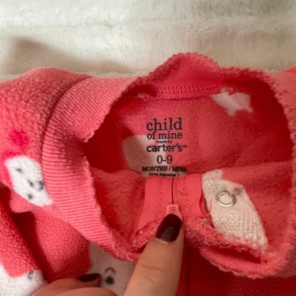 Lot of 2 Carter's Infant Baby Girl Sleep Sacks Nighttime Zipper Blankets‎ - Picture 4 of 9